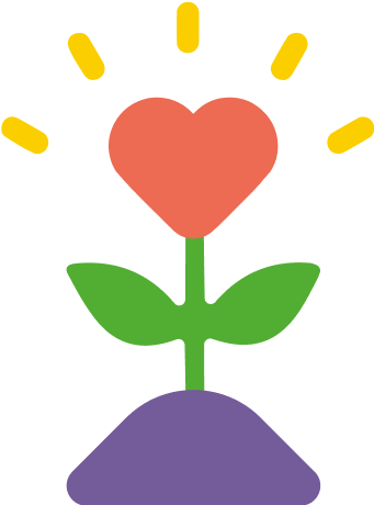 Flor em formato de coração